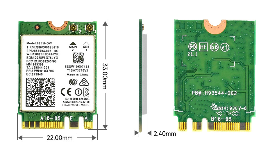 Waveshare AC8265 WiFi Bluetooth Module 1