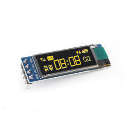 0.91 İnç 128x32 OLED I2C Sarı - 1
