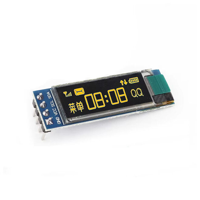 0.91 İnç 128x32 OLED I2C Sarı - 1