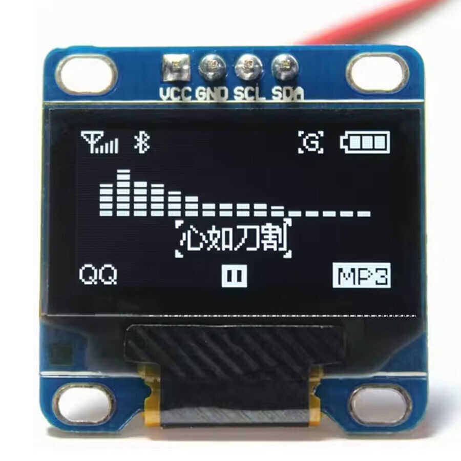 0.96 İnç 128x64 OLED I2C Beyaz