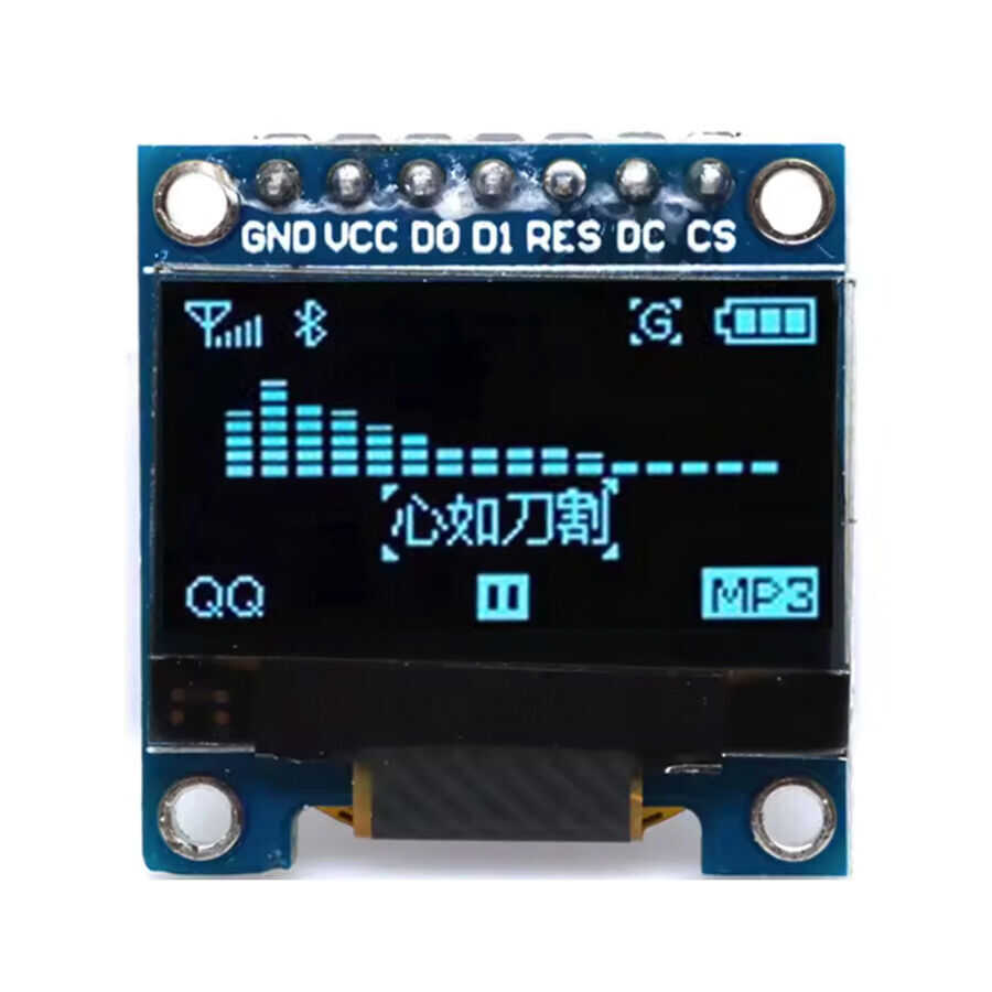 0.96 İnç 128x64 OLED I2C Mavi