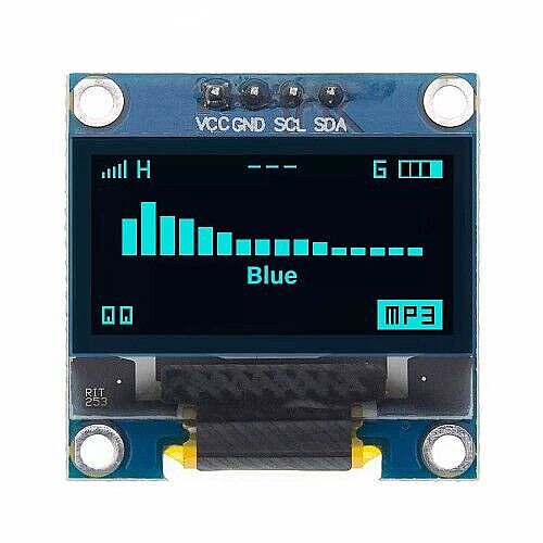 0.96 İnç 128x64 OLED I2C Mavi - 1