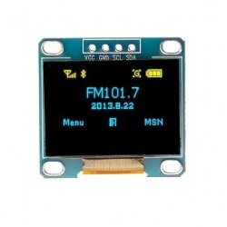 0.96 İnç 128x64 OLED I2C Mavi Sarı - 2