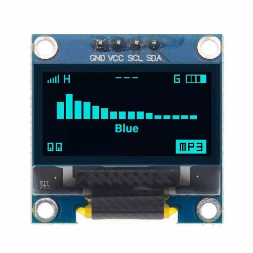 0.96 İnç 128x64 OLED SPI Mavi - 2