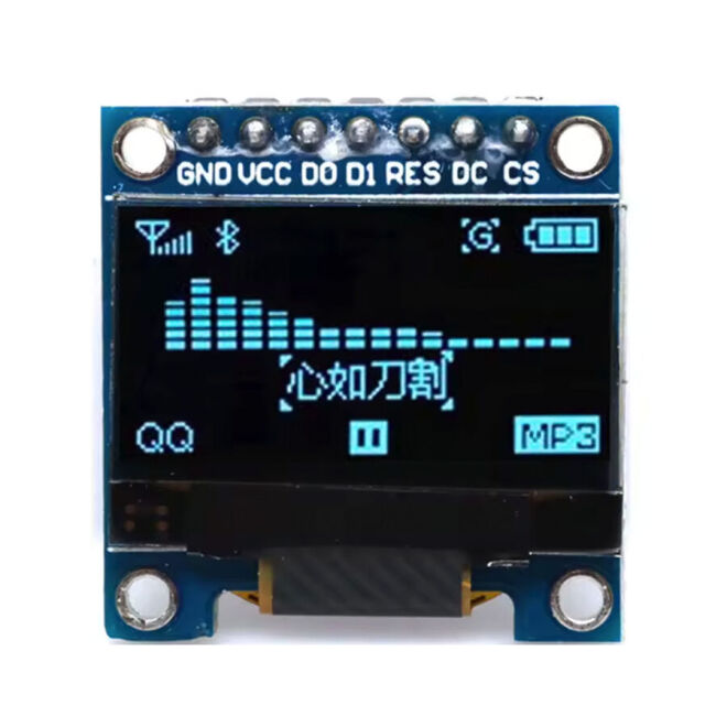 0.96 İnç 128x64 OLED SPI Mavi - 1