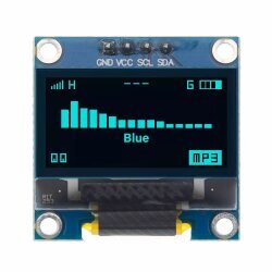 0.96 İnç 128x64 OLED SPI Mavi Sarı - 2