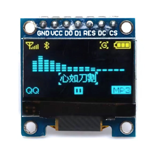0.96 İnç 128x64 OLED SPI Mavi Sarı - 1