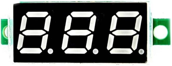 0.28 Inch DC 0-100V Mini Digital Voltmeter 3-Wire DC - Red - 2