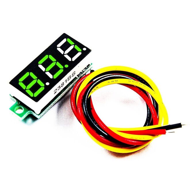 0.28inch 0-100V/DC 3 Kablolu Mini Dijital Voltmetre - 1