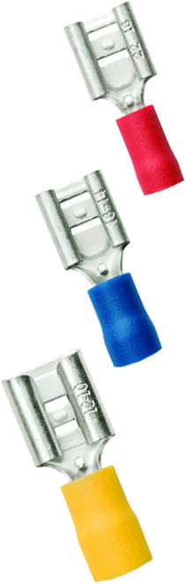 0.50-1.5mm Female Faston Type Insulated Cable Lug - 200 Pieces - 1