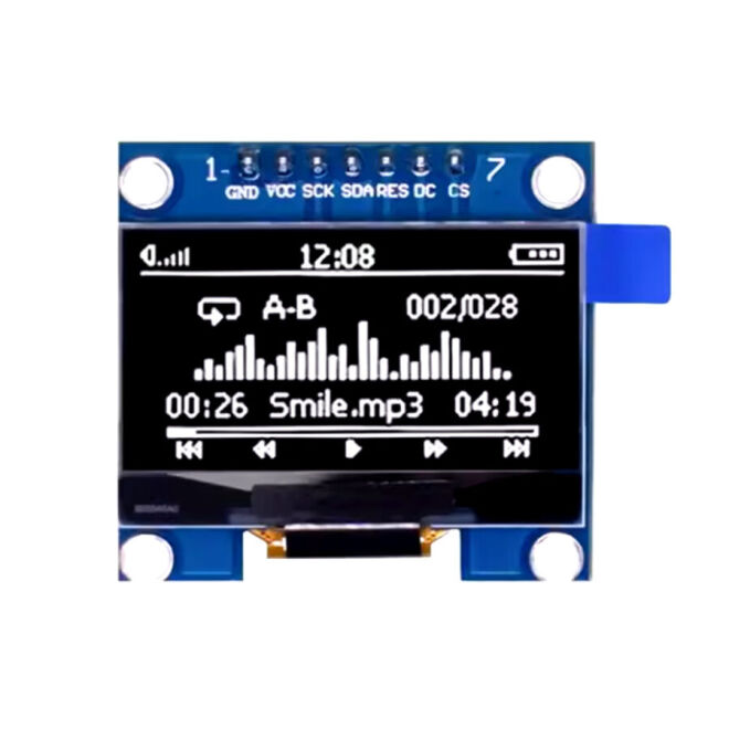 1.3 İnç 128x64 OLED 7 Pin Beyaz - 1