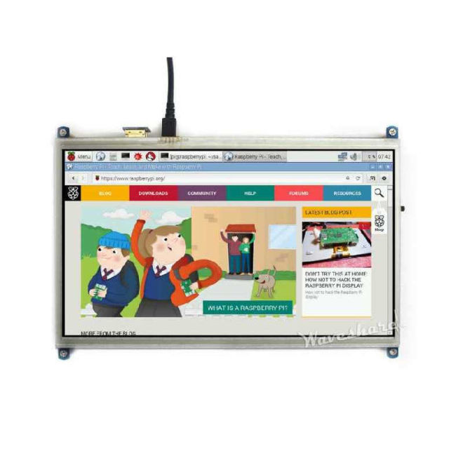 WaveShare 10.1 Inch HDMI Rezistif Dokunmatik LCD Ekran - 1024×600 - 3