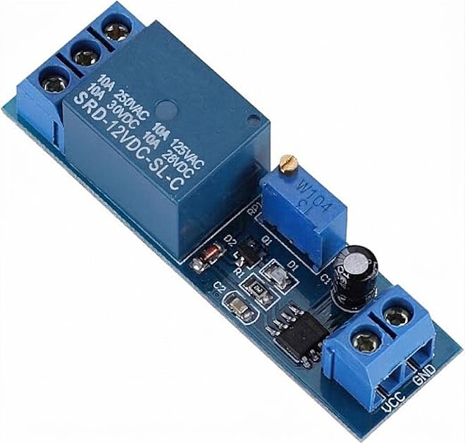 1 Way 12V Delay Timer Switch Adjustable Relay Module - 1