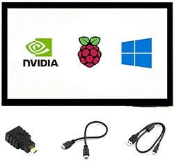 Raspberry Pi - Jetson Nano - 10.1inch Capacitive Touchscreen LCD (E) Display Module for PC - 1024×600 Pixel HDMI - IPS Fully Laminated Display 