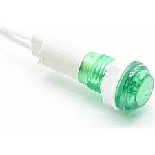 10mm Kablolu Pano Sinyal Lambası Plastik Yeşil 