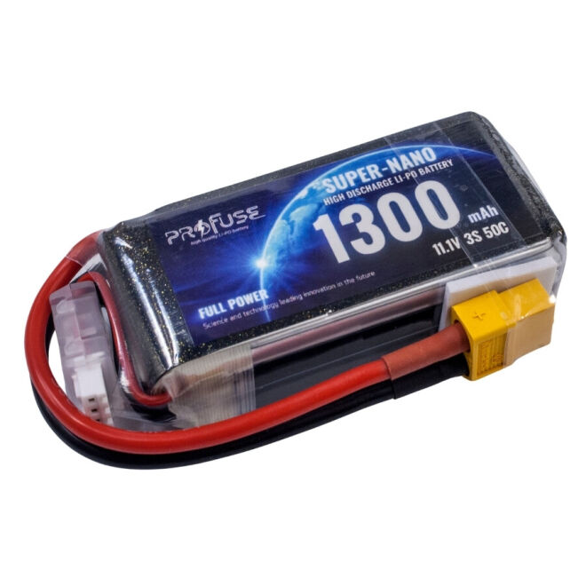 11.1V 3S Lipo Battery 1300mAh 50C - 1