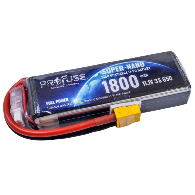 11.1 V 3S Lipo Battery 1800 mAh 65C - 1
