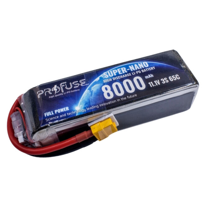 11.1V 3S Lipo Battery 8000mAh 65C - 1