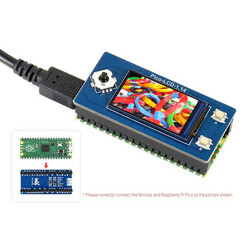 1.14inch LCD Ekran Modülü - (65K Colors, 240x135, SPI) - Raspberry Pi Pico - 1