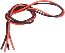 12 AWG 1 Metre Siyah ve Kırmızı Silikon Kablo 