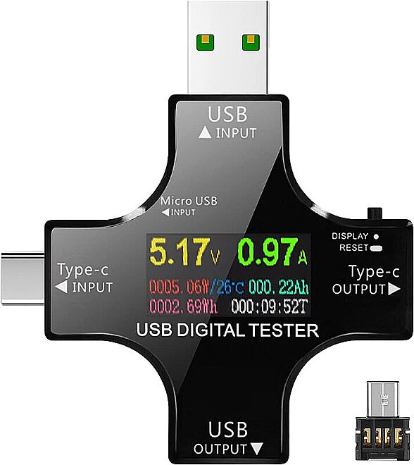 12 in 1 USB ve Type-C Güç Ölçer Test Cihazı - 1