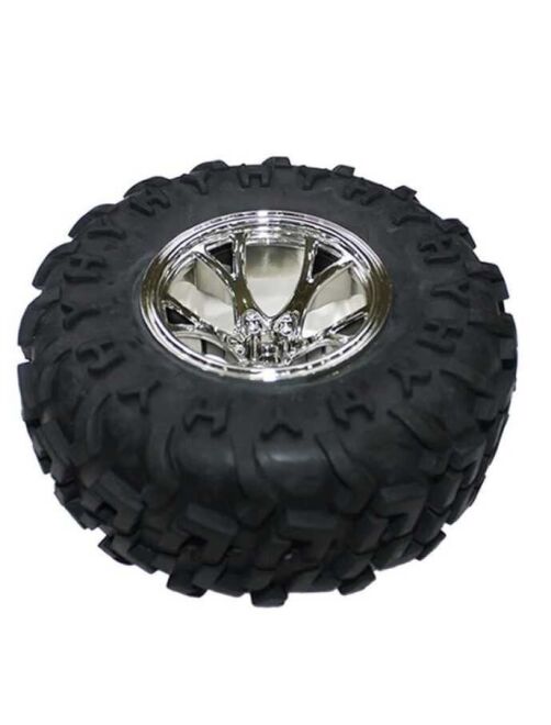 125x58mm Big Wheel with 6mm HUB - Silver - 1