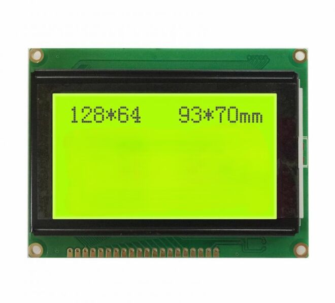 128x64 Grafik LCD, Yeşil Üzerine Siyah - 2