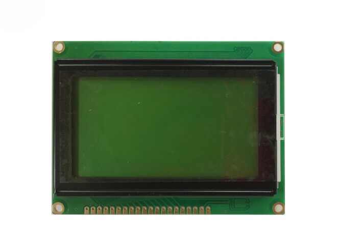 128x64 Grafik LCD, Yeşil Üzerine Siyah - 1