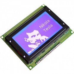 128x64 Graphic LCD, White Over Blue - TG12864B-02WA0 - 2