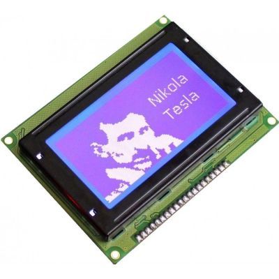 128x64 Graphic LCD, White Over Blue - TG12864B-02WA0 - 2
