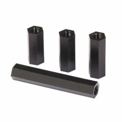 12mm M3 Female-Female Plastic Spacer - Black - Robotistan