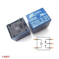 SRD-12VDC-SL-C 12V 10A Tek Kontak Röle - 5
