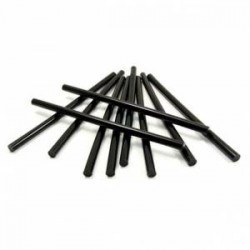 12x300 mm Siyah Mum Tüp Silikon Çubuk - 1 Adet 