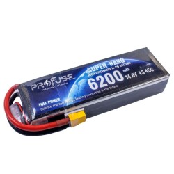 14.8V 4S Lipo Pil-Batarya 6200mAh 45C - Profuse