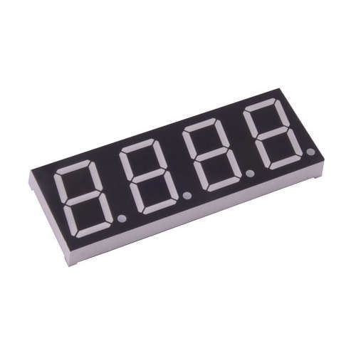 14mm 4-Digit Common Anode 7-Segment Display - Red - 1