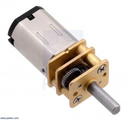 150:1 Arkadan Mil Çıkışlı 6 V 200 RPM Karbon Fırçalı Mikro Metal DC Motor - PL-3076 - Pololu