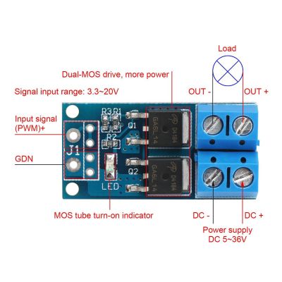 15 A 400 W PWM Kontrollü MOSFET Anahtarlama Kartı - 6