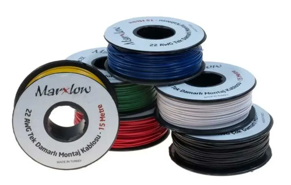 Marxlow 15 Metre Çok Damarlı Montaj Kablosu - Beyaz - 4