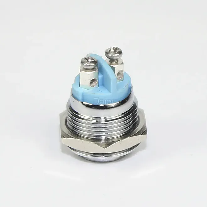 16mm Metal Anlık Basmalı Buton Yüksek Kafa Vidalı Terminal - 3
