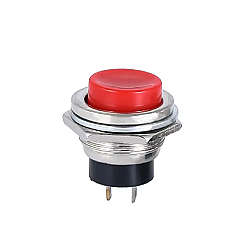 16mm Metal Basmalı Buton Kırmızı - 1
