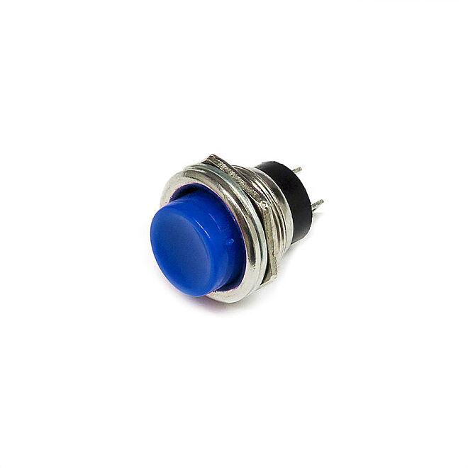 16mm Metal Basmalı Buton Mavi - 1