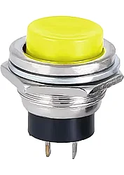 16mm Metal Basmalı Buton Sarı - 1