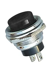 16mm Metal Basmalı Buton Siyah - 1