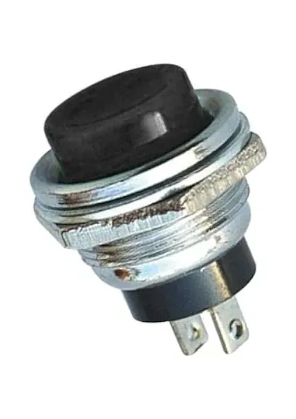 16mm Metal Basmalı Buton Siyah - 1