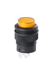 16mm Plastic LED Kalıcı Basmalı Buton Sarı ON-OFF - 1
