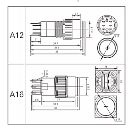 16mm Plastik Acil Durdurma Butonu Büyük - 3