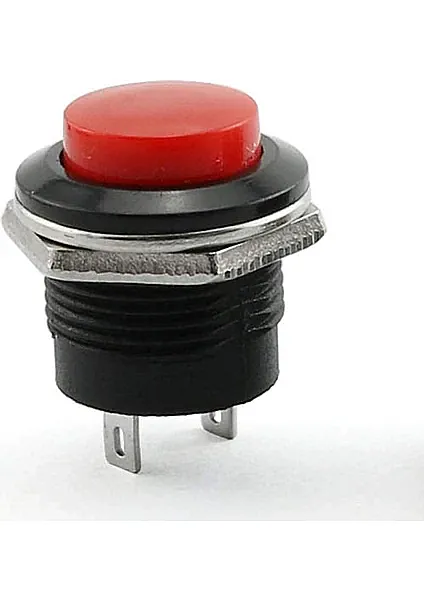 16mm Plastik Basmalı Buton Kırmızı - 2