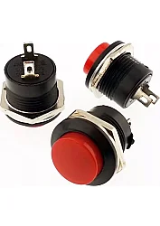 16mm Plastik Basmalı Buton Kırmızı - 3