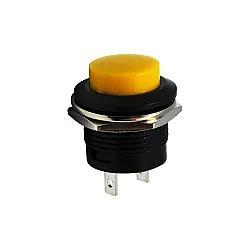 16mm Plastik Basmalı Buton Sarı - 1
