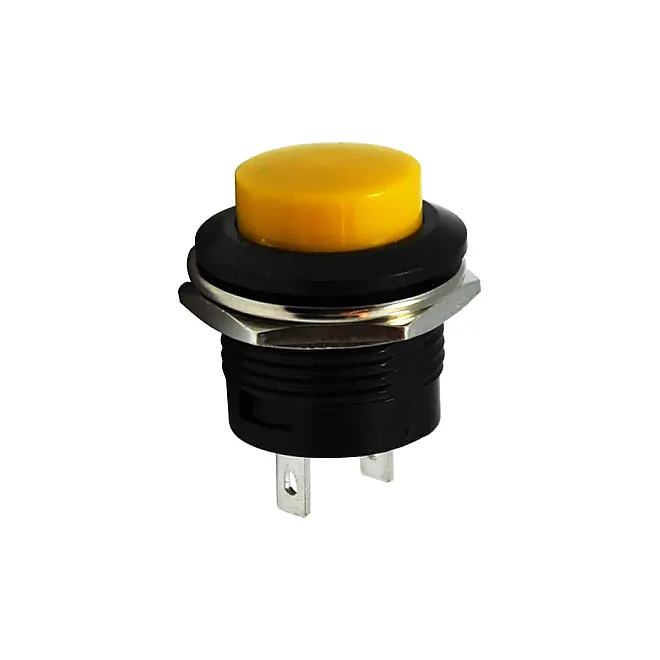 16mm Plastik Basmalı Buton Sarı - 1